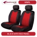 Black with Red Centre Panel with Black Bull Logo