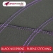 Getaway Neoprene Black with Purple Stitching