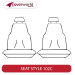 Front Seat Covers Row - Made to Order - Kakadu Canvas