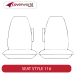 Front Seat Covers Row - Made to Order - Kakadu Canvas