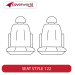 2 Seat Row - both seats with Armrests and Headrest - Made to Order - Kakadu Canvas