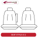 Front Seat Covers Row - Made to Order - Kakadu Canvas