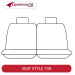 Rear / 3rd Row Seat Covers - Made to Order - Leather Look Vinyl