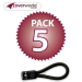 Pack of 5 Bunji Loops and Rivets - Standard Bunji Loop 170 (Nominal Length 90mm)