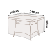Outdoor Square Table Cover - 240cm
