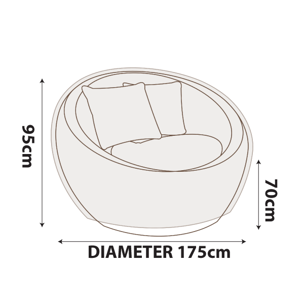 premium outdoor uv & rain storage furniture cover for round patio chairs - buy online coverworld australia