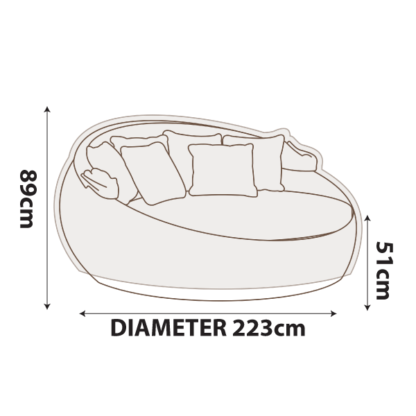 premium outdoor uv & rain storage furniture cover for round daybed patio chairs - buy online coverworld australia
