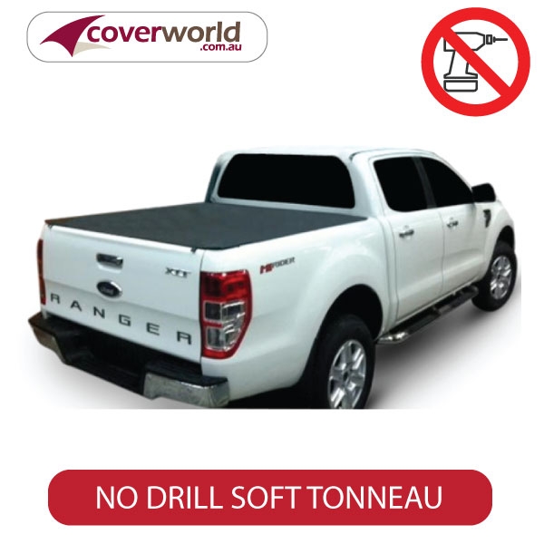 without sports bars & headboard, px ranger dual cab genuine no drill clip on tonneau cover