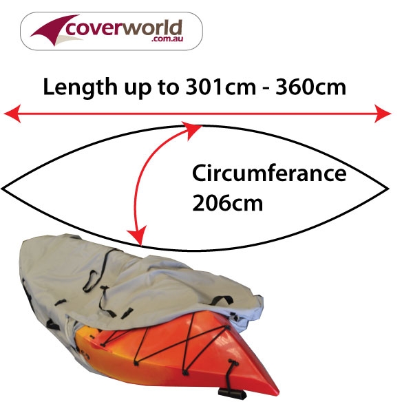 kayak - canoe cover - 301cm to 360cm
