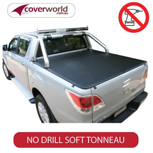 BT50 Dual Cab Ute, No Drill Clip On Tonneau Cover - to suit Genuine Sports Bar