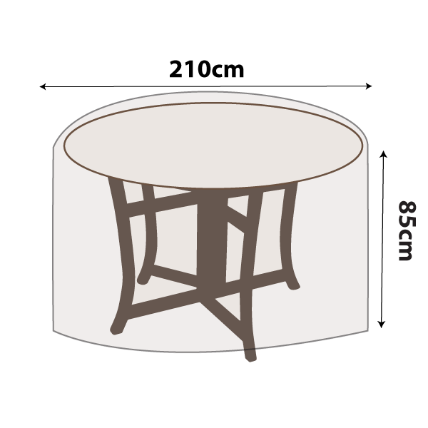premium outdoor uv & rain storage furniture cover for round tables - round high table 210cm - buy online coverworld australia