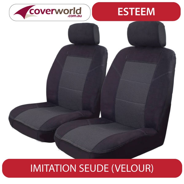 Seat Covers - Kluger Wagon - Black Velour - Front