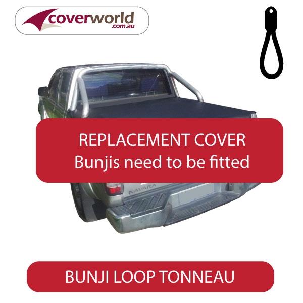 nissan navara d22 str dual cab -  soft tonneau cover - replacement bunji