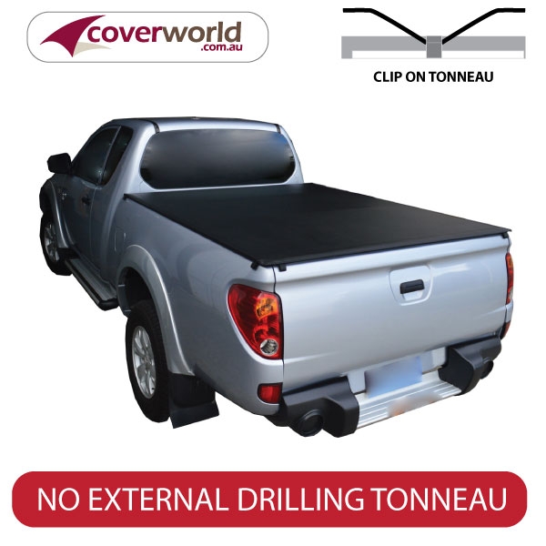 mitsubishi triton club cab -  soft tonneau cover - clip on