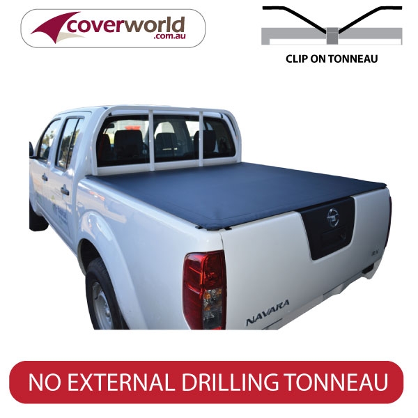 nissan navara d40 rx dual cab -  soft tonneau cover - clip on