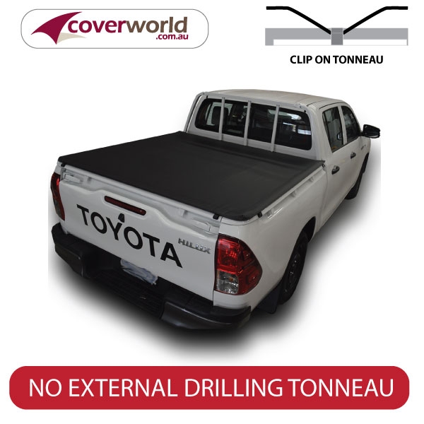 toyota hilux dual cab -  soft tonneau cover - clip on