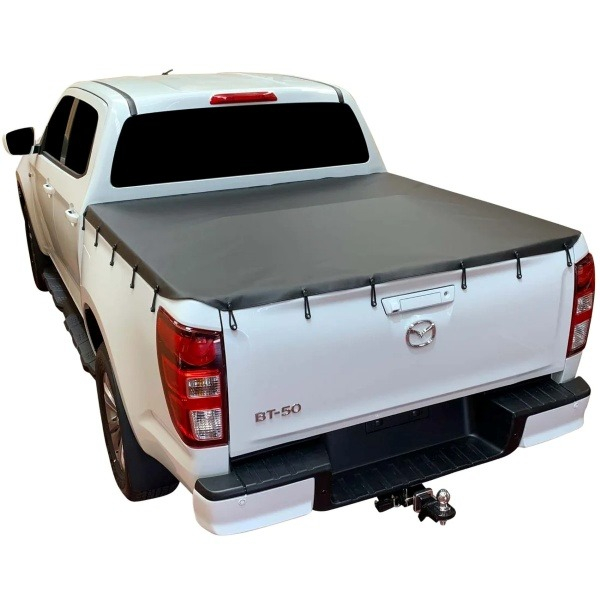 mazda bt50 - dual cab -  soft tonneau cover - bunji - new installation