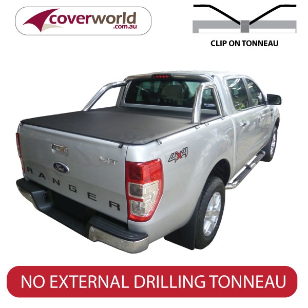 ford ranger tonneau cover double cab - clip on