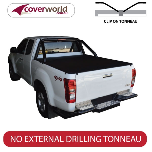 isuzu d-max - soft tonneau cover - soft tonneau cover - clip on cover