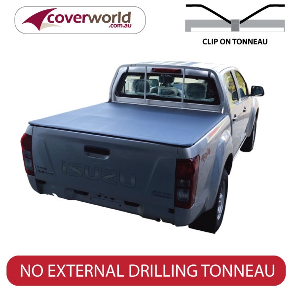 isuzu d-max  crew cab -  soft tonneau cover - clip on