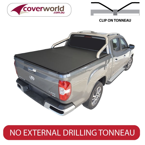 ldv t60 luxe mega - dual cab -  soft tonneau cover - clip on
