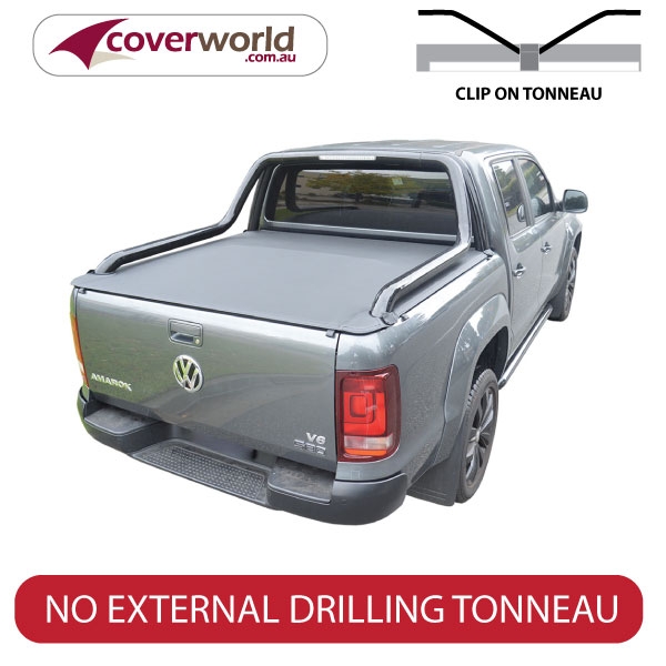vw amarok - canyon and ultimate dual cab -  soft tonneau cover - clip on
