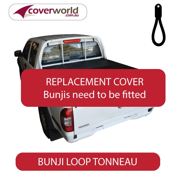 holden rodeo - ra and rc series crew cab  -  tonneau cover - replacement bunji