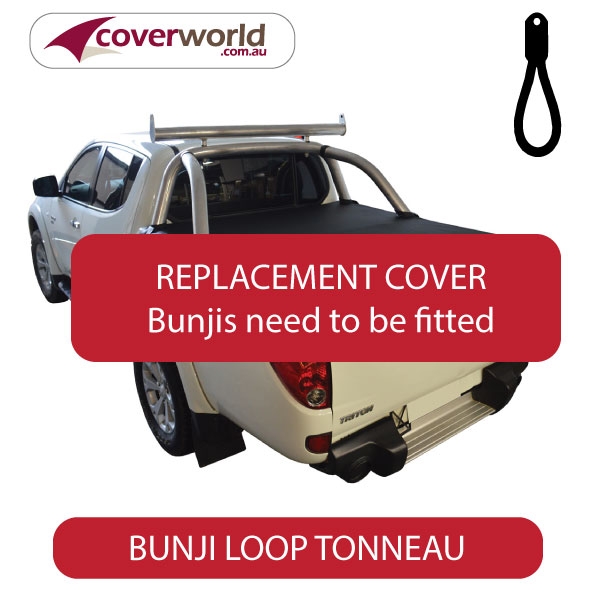 mitsubishi triton dual cab -  soft tonneau cover - replacement bunji