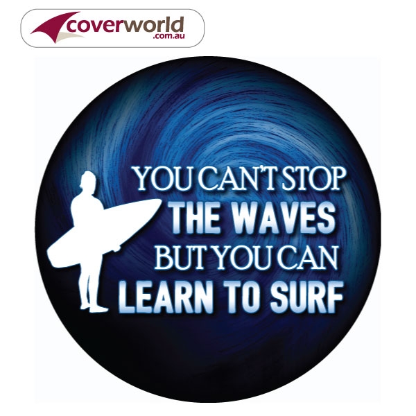 Printed Spare Tyre - Wheel Cover - You cant stop the waves