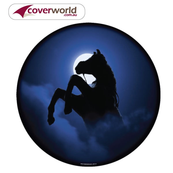 printed spare tyre - wheel cover - lion