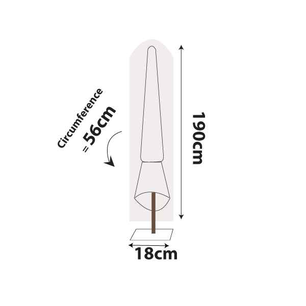 Premium Outdoor Umbrella Cover with side zip access - UV & Water Protection Storage Cover 190cm - Coverworld Australia Sunshine Coast