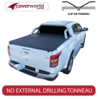 mitsubishi triton dual cab -  soft tonneau cover - clip on