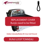 mazda bt50 - dual cab -  soft tonneau cover - replacement bunji