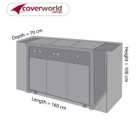 Flat Top BBQ Cover - 160cm Length