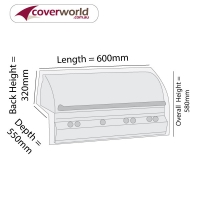 Built In BBQ Cover 60cm Length