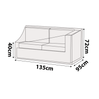 Outdoor L Shape Sofa Section Cover Length 135cm - No Right Armrest