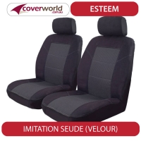 Seat Covers Amarok Dual Cab Ute - Black Velour - Complete Vehicle Pack