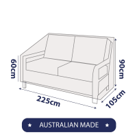 Outdoor Sofa Cover - 225cm / 3 to 4 Seater - Australian Made