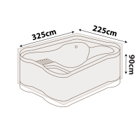 Rectangle Spa Cover - 325cm Length 