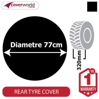Spare Tyre or Rear Wheel Cover - 770mm Diameter x 320mm Depth