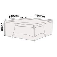 Outdoor Rectangle Table Cover - 190cm Length
