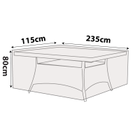 Outdoor Rectangle Table Cover - 240cm Length