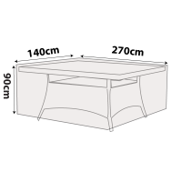 Outdoor Rectangle Table Cover - 270cm Length