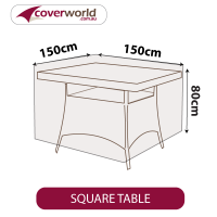 Outdoor Square Table Cover - 150cm