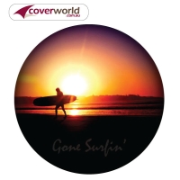 Printed Spare Tyre - Wheel Cover - Gone Surfing Design