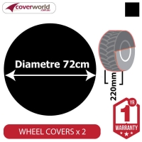 Ground Wheel Covers (Pack of 2) - 720mm Diameter x 220mm Depth